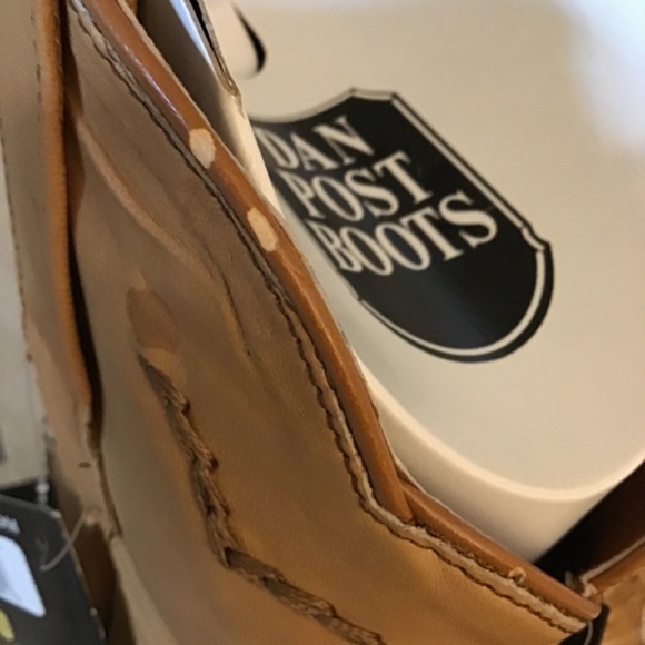 Cowboy boots- DAN POST Honey Waxy 9.5 EW Python - Picture 10 of 14